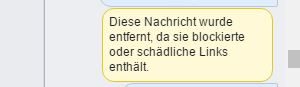 nachricht blockiert