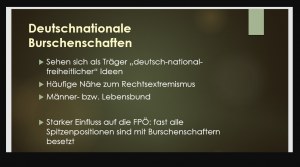 Eine Präsentationsseite, auf der FPÖ steht. von Thomas Ramerstorfer