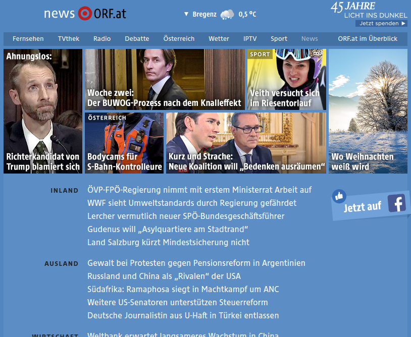 ORF Homepage
