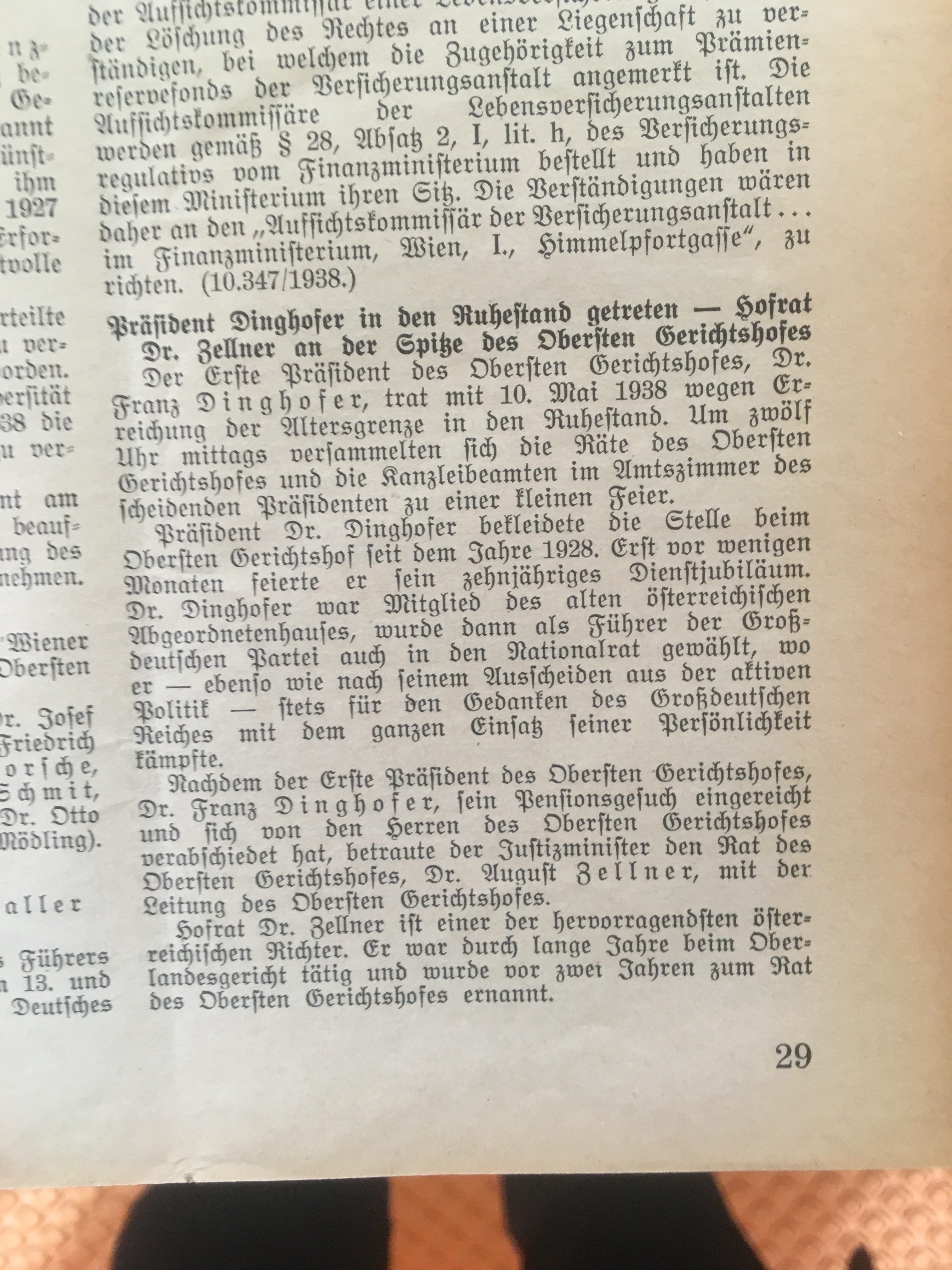 Deutsches Recht in Österreich, 1/2 (1938, S.29)