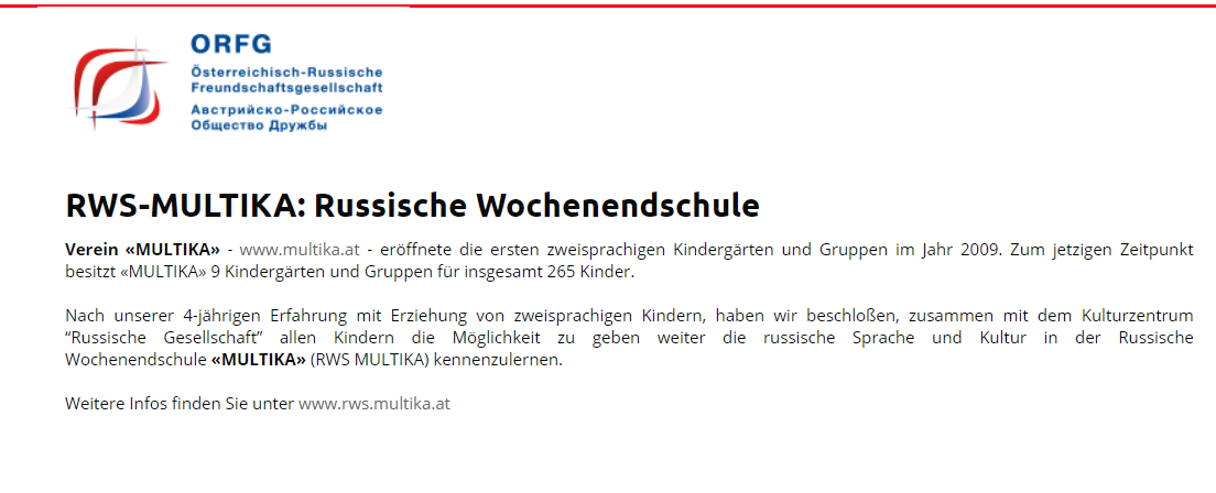 Multika auf der ORFG Homepage. Screenshot vom 16. Mai 2019